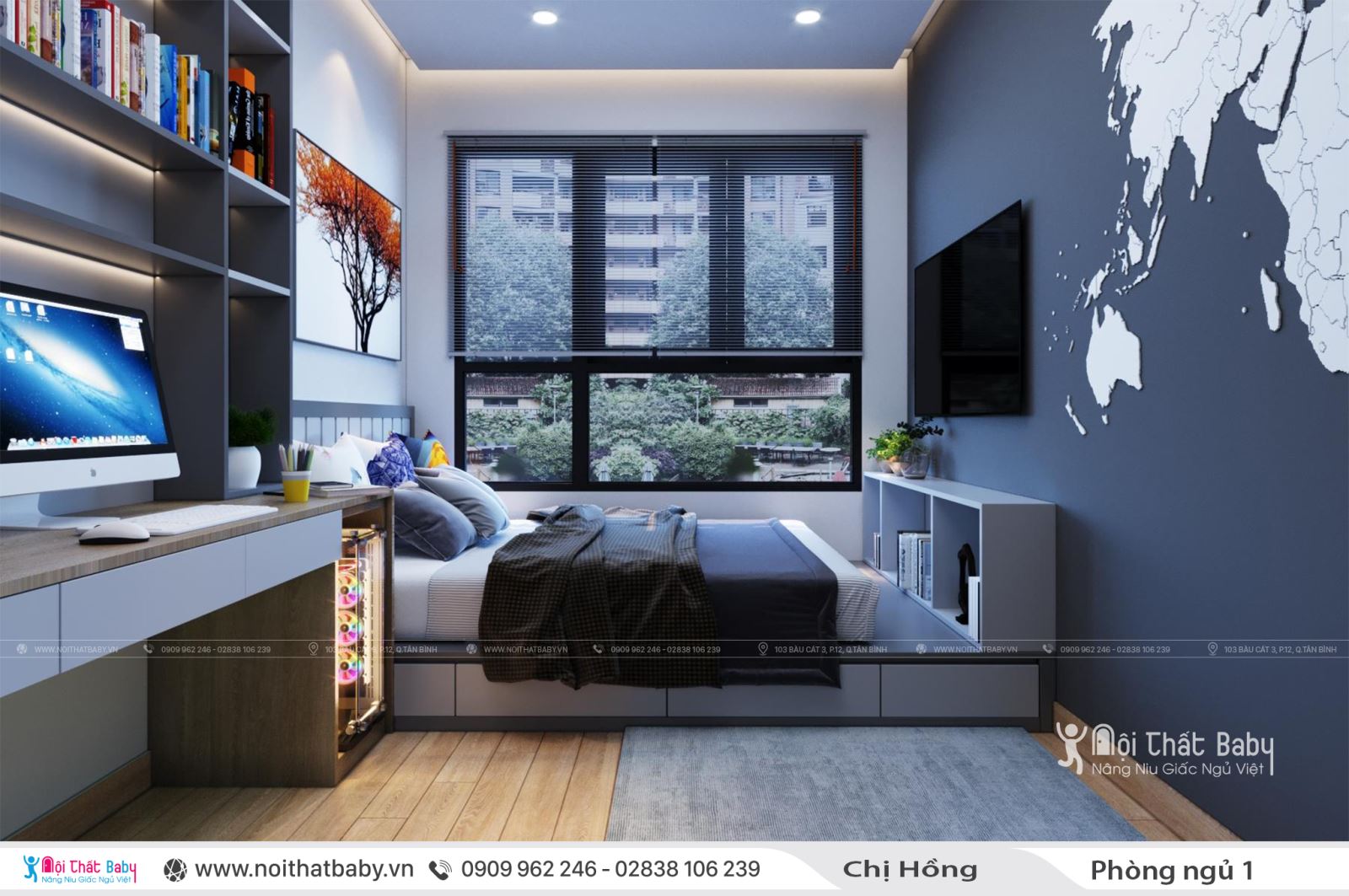 Thiết kế nội thất chung cư hiện đại căn 104m2 Emerald Celadon City